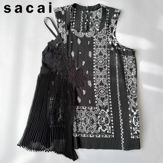 sacai - サカイ 21SS 21-05514 ニットドッキングノースリーブ sacai - サカイ 21SS 21-05514 ニットドッキングノースリーブ