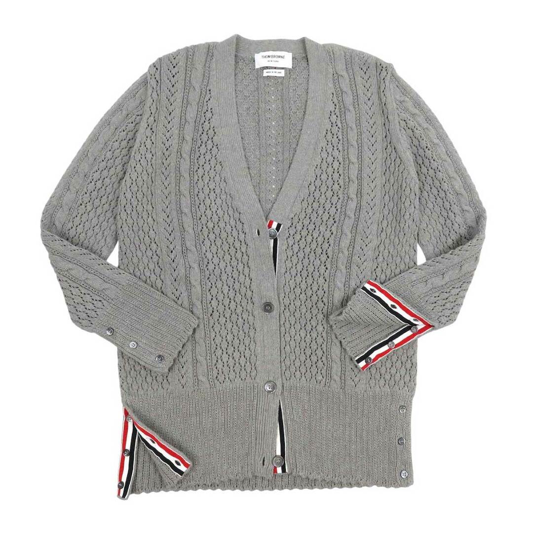 THOM BROWNE - トムブラウン コットン ニット カーディガン THOM BROWNE - トムブラウン コットン ニット カーディガン