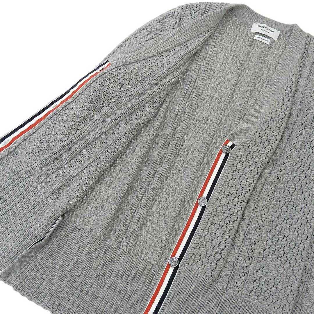 THOM BROWNE - トムブラウン コットン ニット カーディガン THOM BROWNE - トムブラウン コットン ニット カーディガン