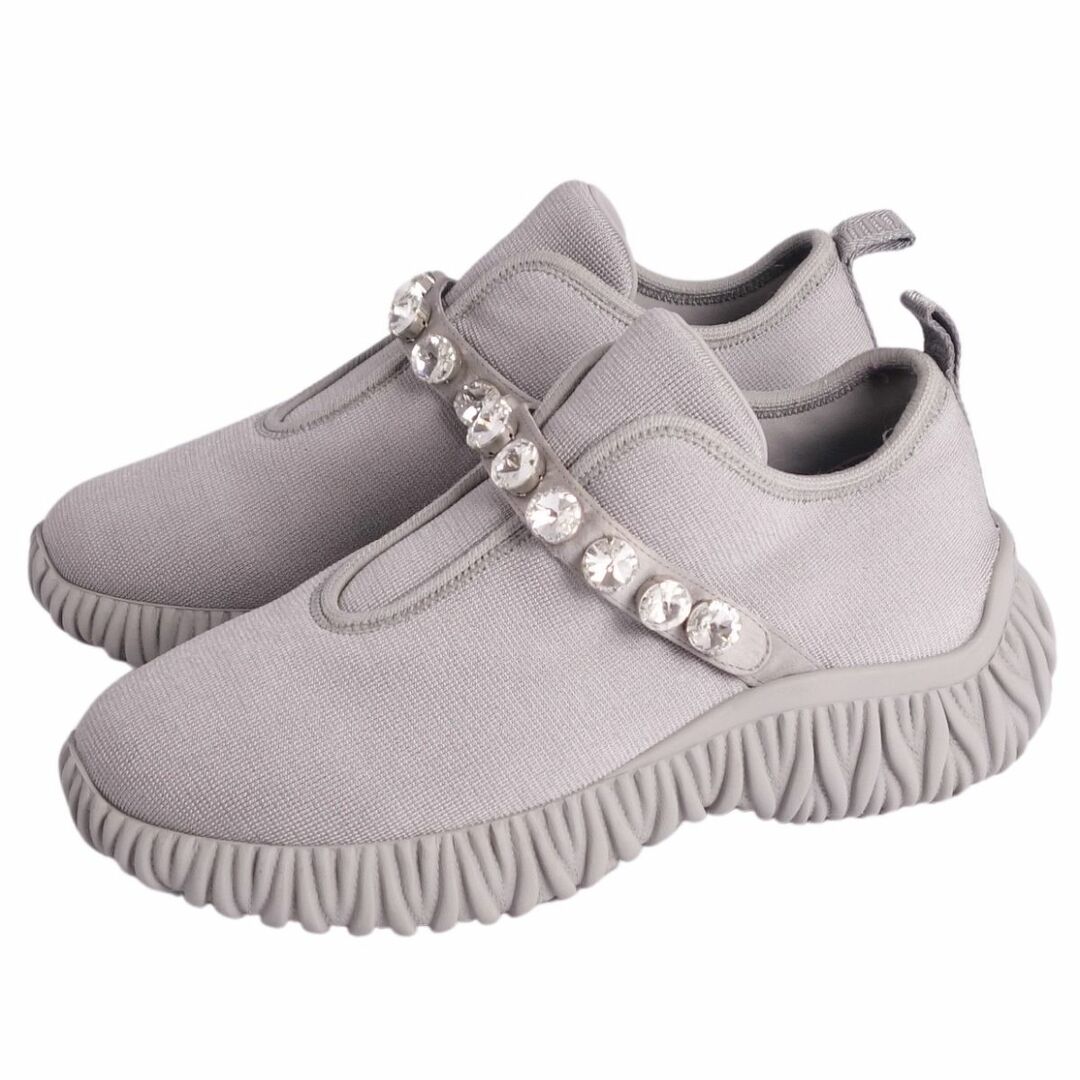 MIU MIU - 美品 ミュウミュウ miumiu スニーカー ビジュー装飾 MIU MIU - 美品 ミュウミュウ miumiu スニーカー ビジュー装飾