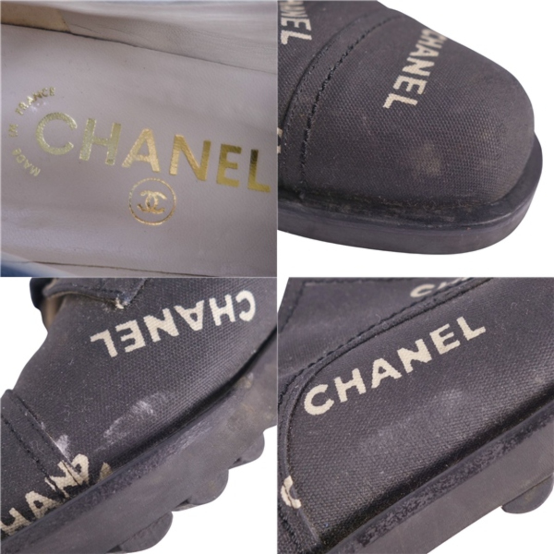 CHANEL - Vintage シャネル CHANEL シューズ レースアップ ロゴ CHANEL - Vintage シャネル CHANEL シューズ レースアップ ロゴ
