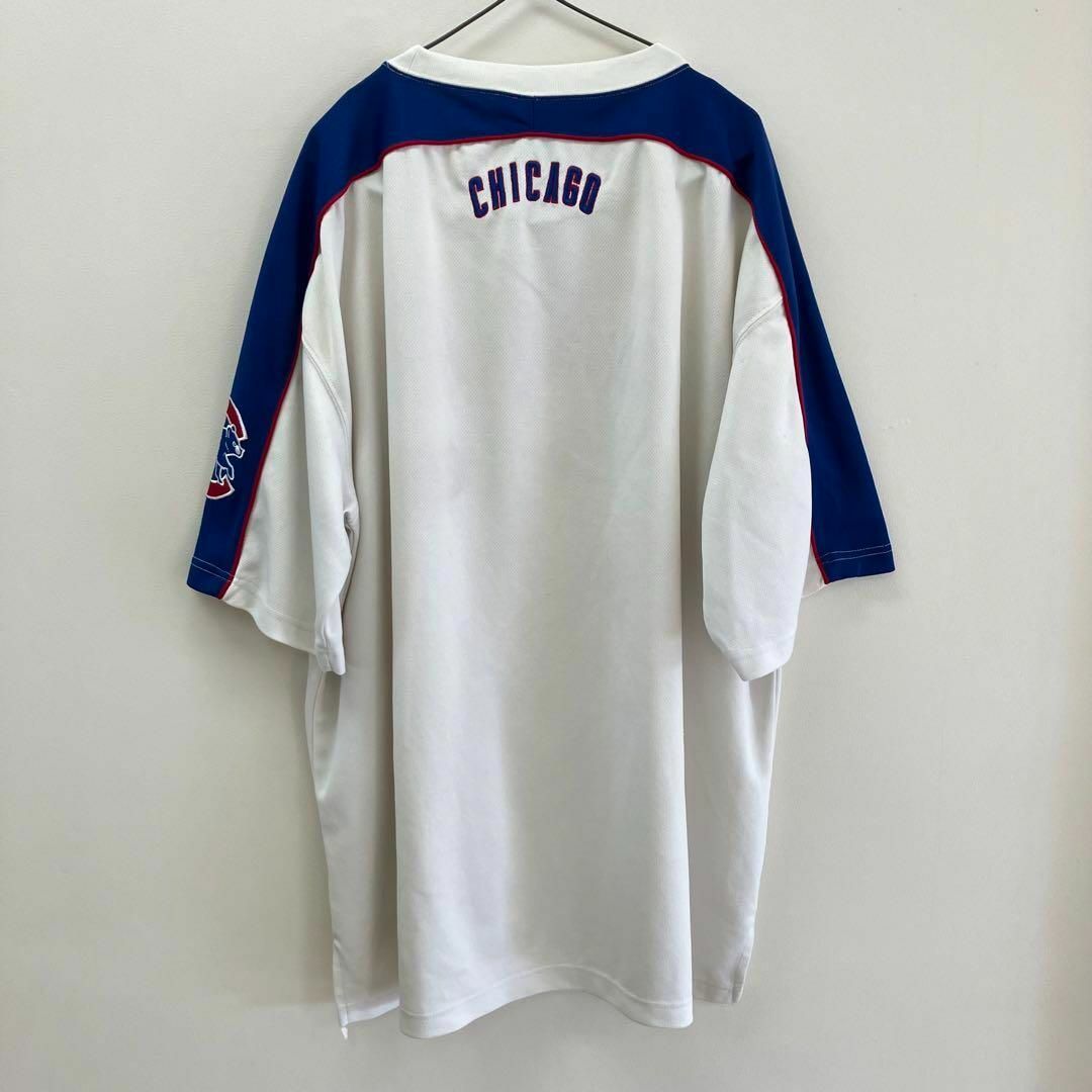 MLB(メジャーリーグベースボール)の【美品】古着　シカゴ・カブス　刺繍　ゲームシャツ　Tシャツ　メンズ　2XL メンズのトップス(Tシャツ/カットソー(半袖/袖なし))の商品写真