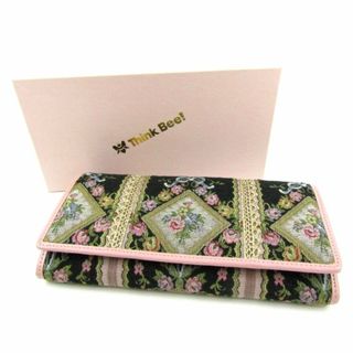 Think Bee! - シンクビー 長財布 ゴブラン織 花柄 小銭入れあり Think Bee! - シンクビー 長財布 ゴブラン織 花柄 小銭入れあり