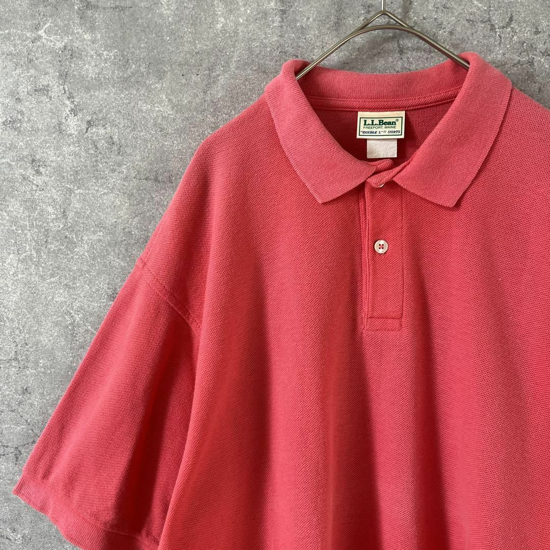 L.L.Bean - L.L.BEAN 80s 90s USA製 ポロシャツ 鹿の子 半袖 L L.L.Bean - L.L.BEAN 80s 90s USA製 ポロシャツ 鹿の子 半袖 L