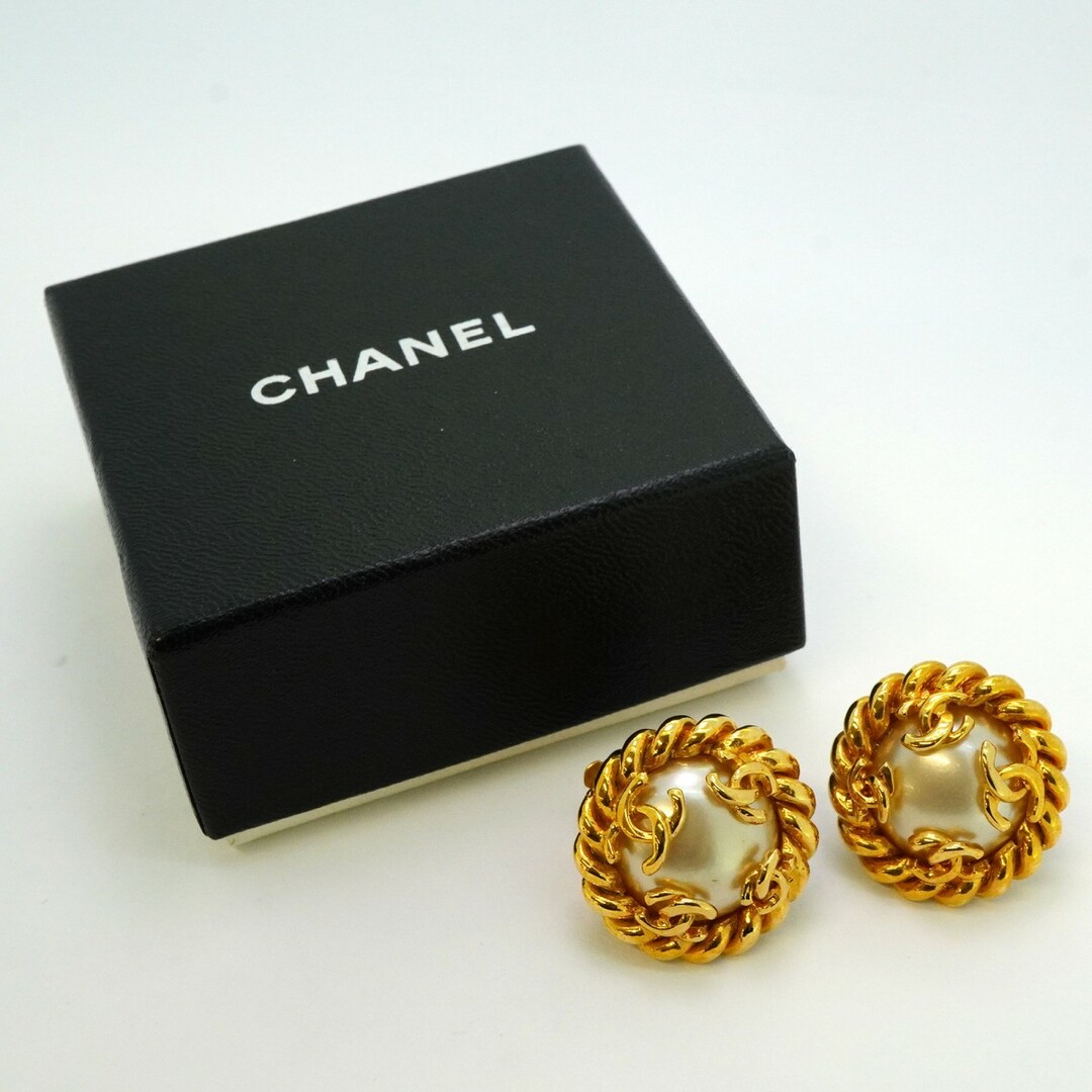 CHANEL - 【5jdb0346】シャネル イヤリング ヴィンテージ ココ