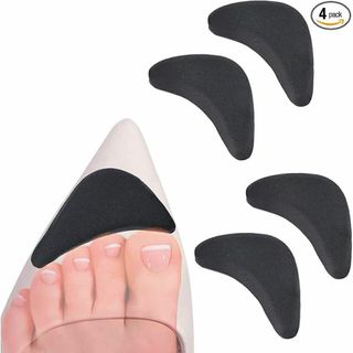 つま先クッション インソール 4枚セット スポンジ 低反発 靴擦れ 前滑り防止(その他)