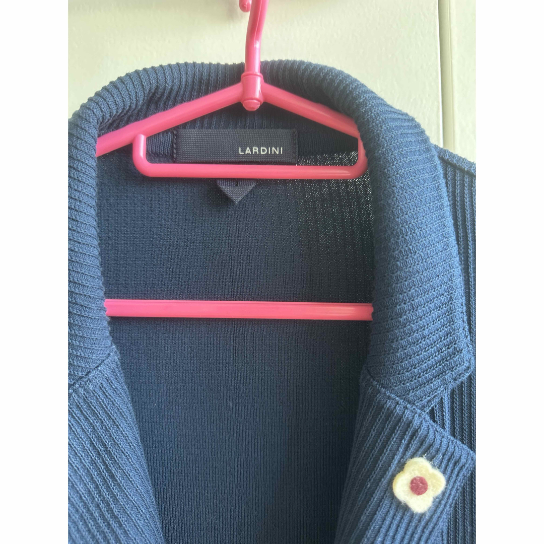 LARDINI - ラルディーニ ニット テーラードジャケット ネイビー LARDINI - ラルディーニ ニット テーラードジャケット ネイビー