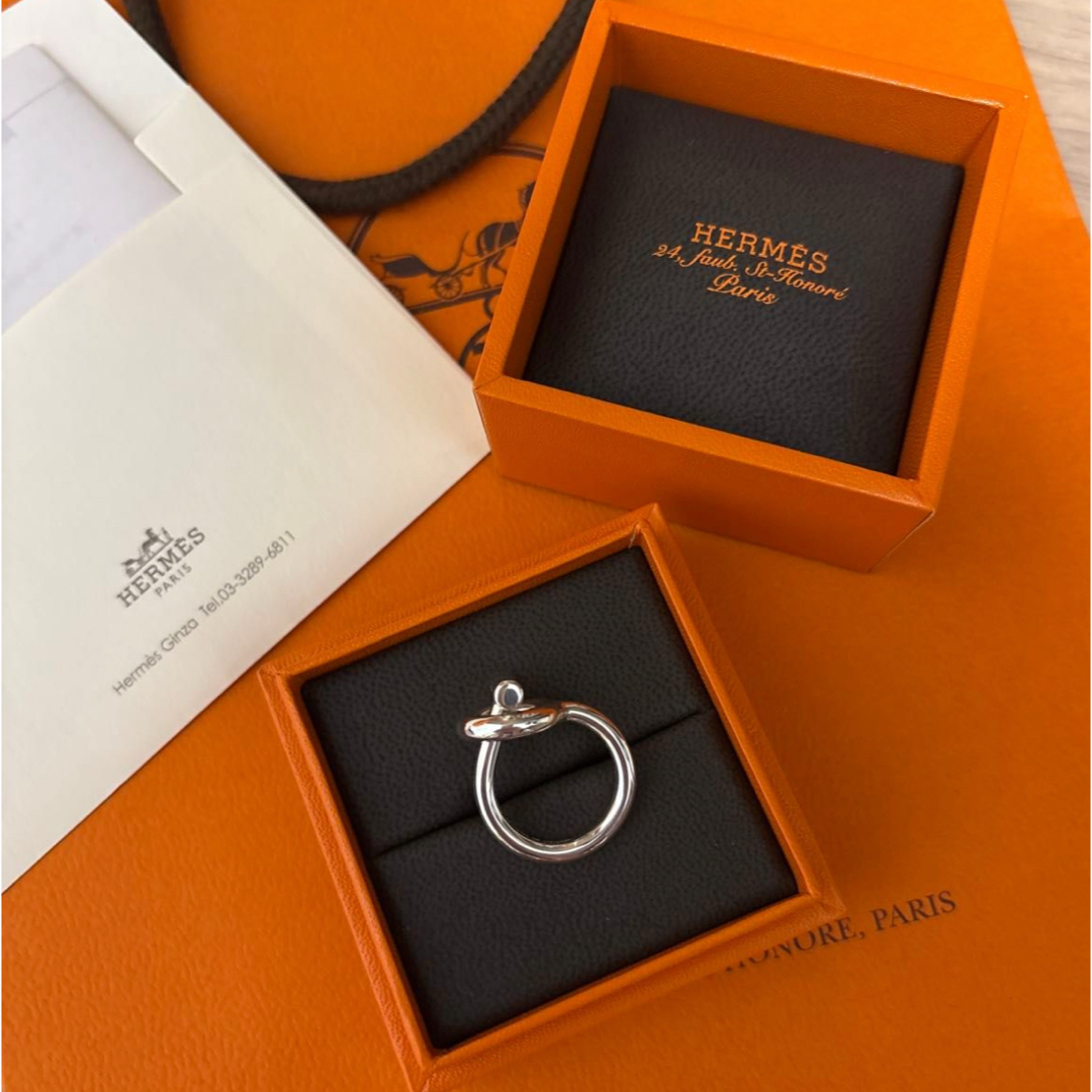 HERMES - HERMES シルバーリング エシャペ MMサイズ53の通販 HERMES - HERMES シルバーリング エシャペ MMサイズ53の通販