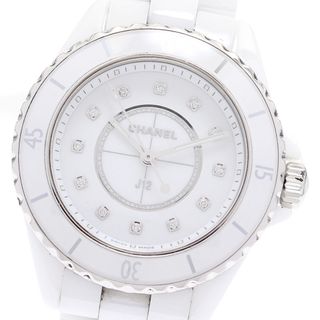 シャネル CHANEL H5703 J12 ホワイトセラミック 12Pダイヤ クォーツ レディース _882834
