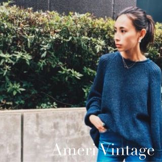 Ameri VINTAGE - Ameri DAMASK JACQUARD KNIT ニット シースルー Ameri VINTAGE - Ameri DAMASK JACQUARD KNIT ニット シースルー