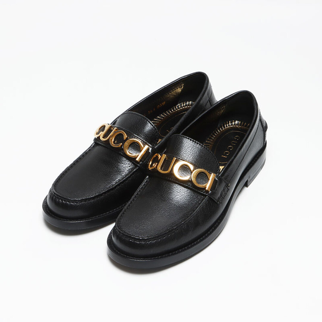 GUCCI - グッチ GUCCI ローファー レザー ロゴ Size:36.5 23.5cm GUCCI - グッチ GUCCI ローファー レザー ロゴ Size:36.5 23.5cm