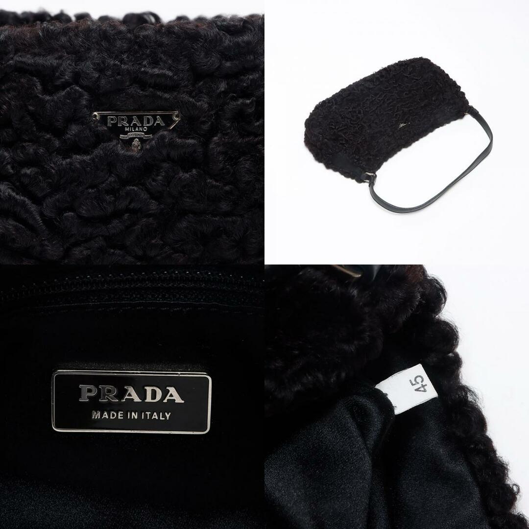 PRADA - プラダ PRADA ラムファー トライアングルロゴ ホーボー PRADA - プラダ PRADA ラムファー トライアングルロゴ ホーボー
