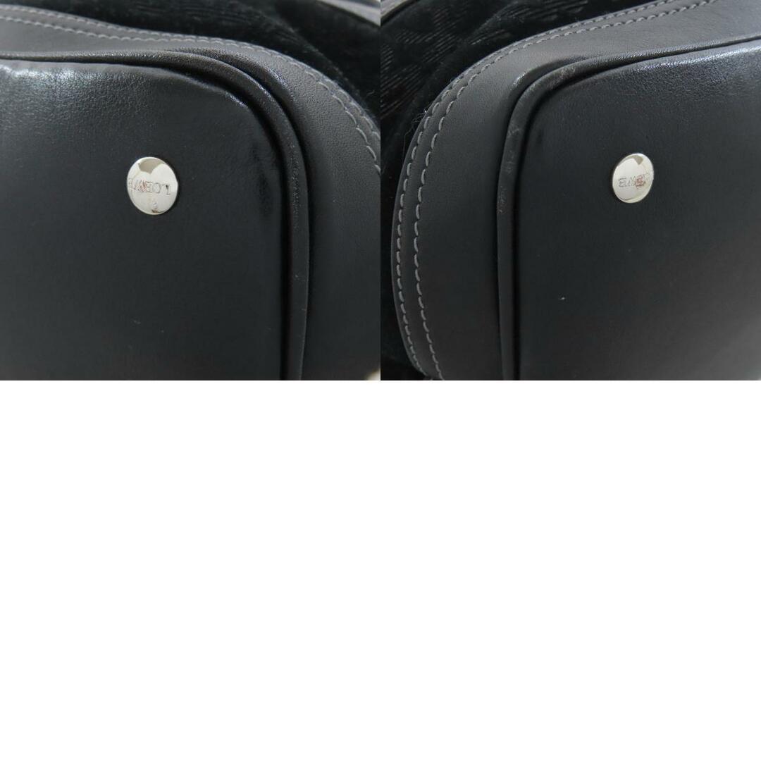 LOEWE 黒 レザー エナメル ハンドバッグ