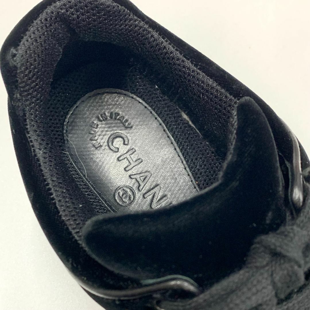CHANEL - 9462 シャネル ベロア レザー ココマーク スニーカー CHANEL - 9462 シャネル ベロア レザー ココマーク スニーカー