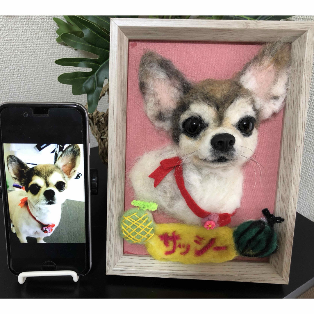 わんこ限定 うちの子プレート 羊毛フェルト作品の通販 by わんこ限定 うちの子プレート 羊毛フェルト作品の通販 by