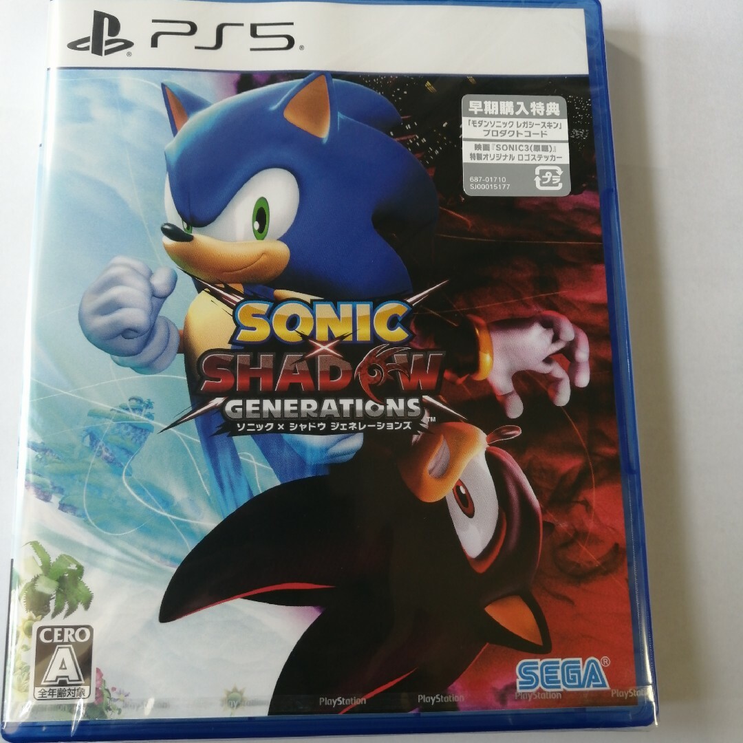 SEGA(セガ)のソニック × シャドウ ジェネレーションズ PlayStation 5 エンタメ/ホビーのゲームソフト/ゲーム機本体(家庭用ゲームソフト)の商品写真