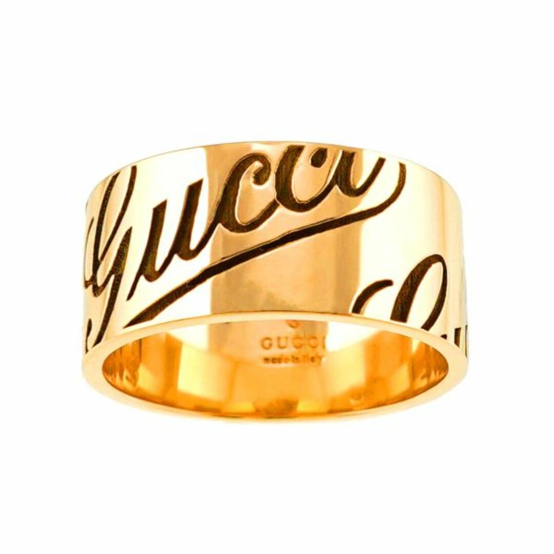 GUCCI - グッチ GUCCI アイコン プリント ロゴ #14 リング K18 GUCCI - グッチ GUCCI アイコン プリント ロゴ #14 リング K18