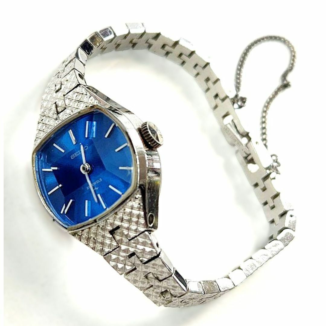 SEIKO - SEIKO セイコー 手巻き ブルー文字盤 レディース 腕時計 SEIKO - SEIKO セイコー 手巻き ブルー文字盤 レディース 腕時計