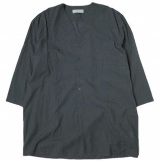 LEMAIRE - LEMAIR 18aw ノーカラーシャツ ベースボールシャツの LEMAIRE - LEMAIR 18aw ノーカラーシャツ ベースボールシャツの