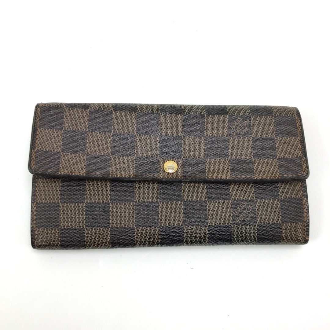 LOUIS VUITTON - <img src= ルイヴィトン ダミエエベヌ ジッピーウォレット ブラウン 茶色