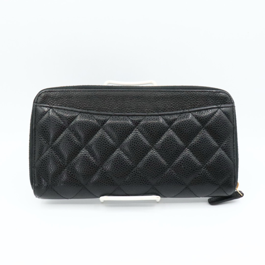 CHANEL - 新型 美品 シャネル キャビアスキン ラウンド CHANEL - 新型 美品 シャネル キャビアスキン ラウンド