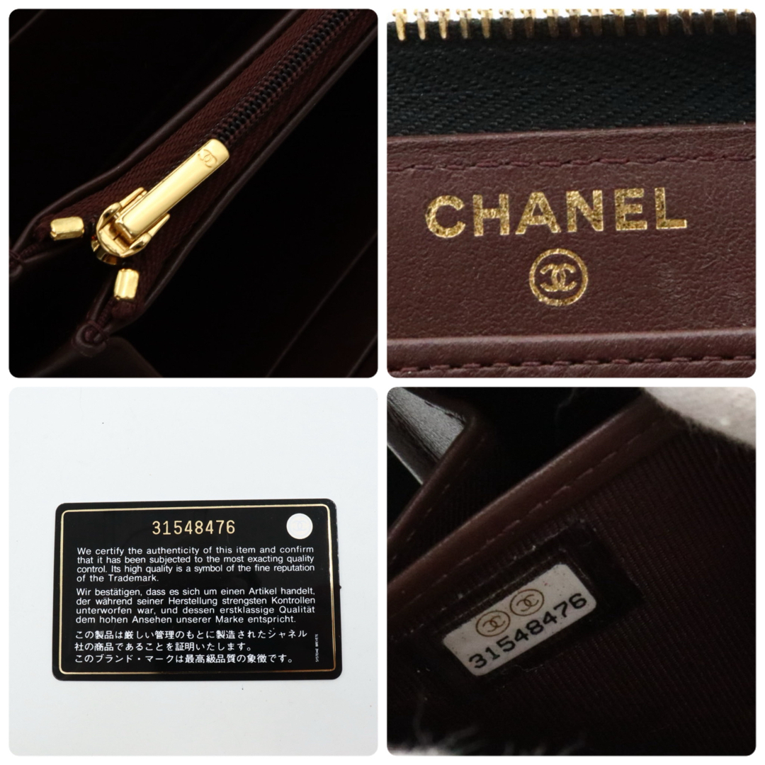CHANEL - 新型 美品 シャネル キャビアスキン ラウンド CHANEL - 新型 美品 シャネル キャビアスキン ラウンド