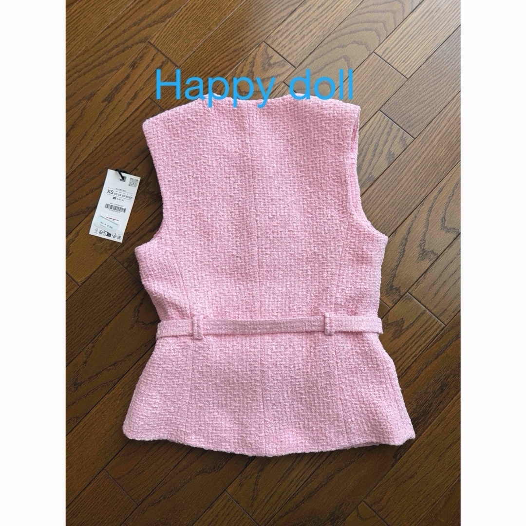 ZARA - ZARA 今期新作 ツイード ベスト ジレ 店舗での試着のみの ZARA - ZARA 今期新作 ツイード ベスト ジレ 店舗での試着のみの