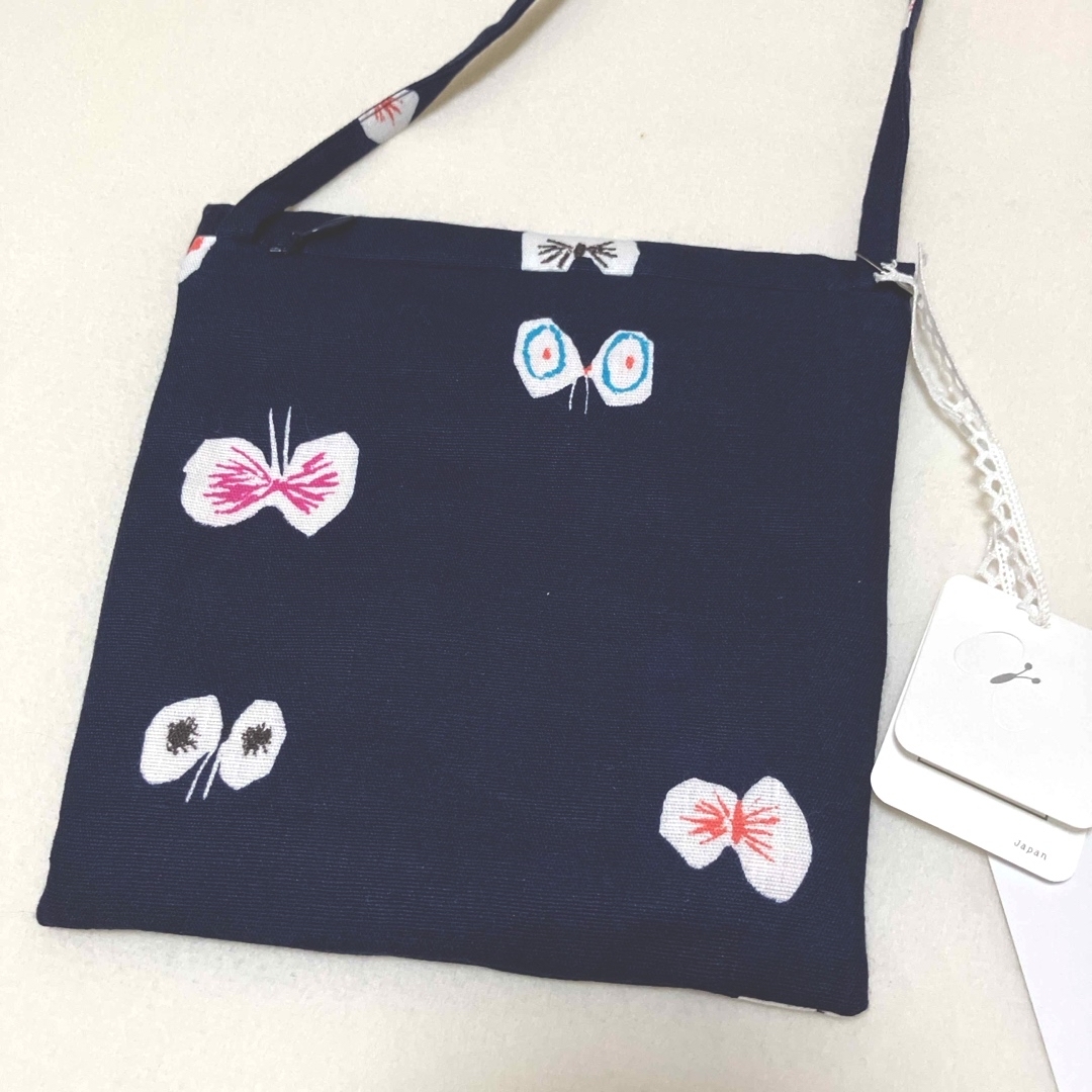 mina perhonen - 新品 ミナペルホネン ポケットバッグ ネイビー mina perhonen - 新品 ミナペルホネン ポケットバッグ ネイビー