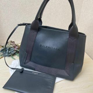 BALENCIAGA - 美品☆ バレンシアガ ネイビーカバスM レザー 白 BALENCIAGA - 美品☆ バレンシアガ ネイビーカバスM レザー 白
