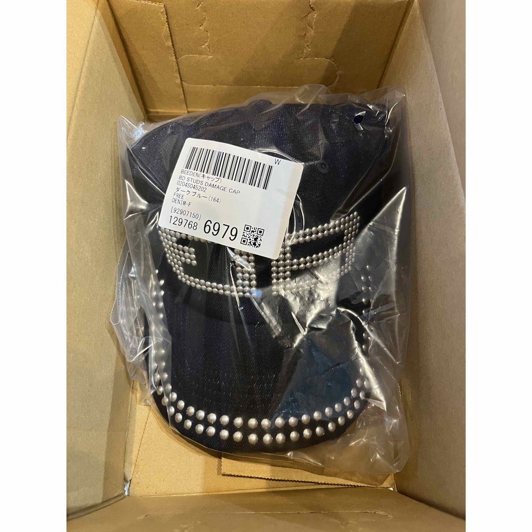 BEEDEN BD STUDS DAMAGE CAP ダークブルー キャップの通販 by BEEDEN BD STUDS DAMAGE CAP ダークブルー キャップの通販 by