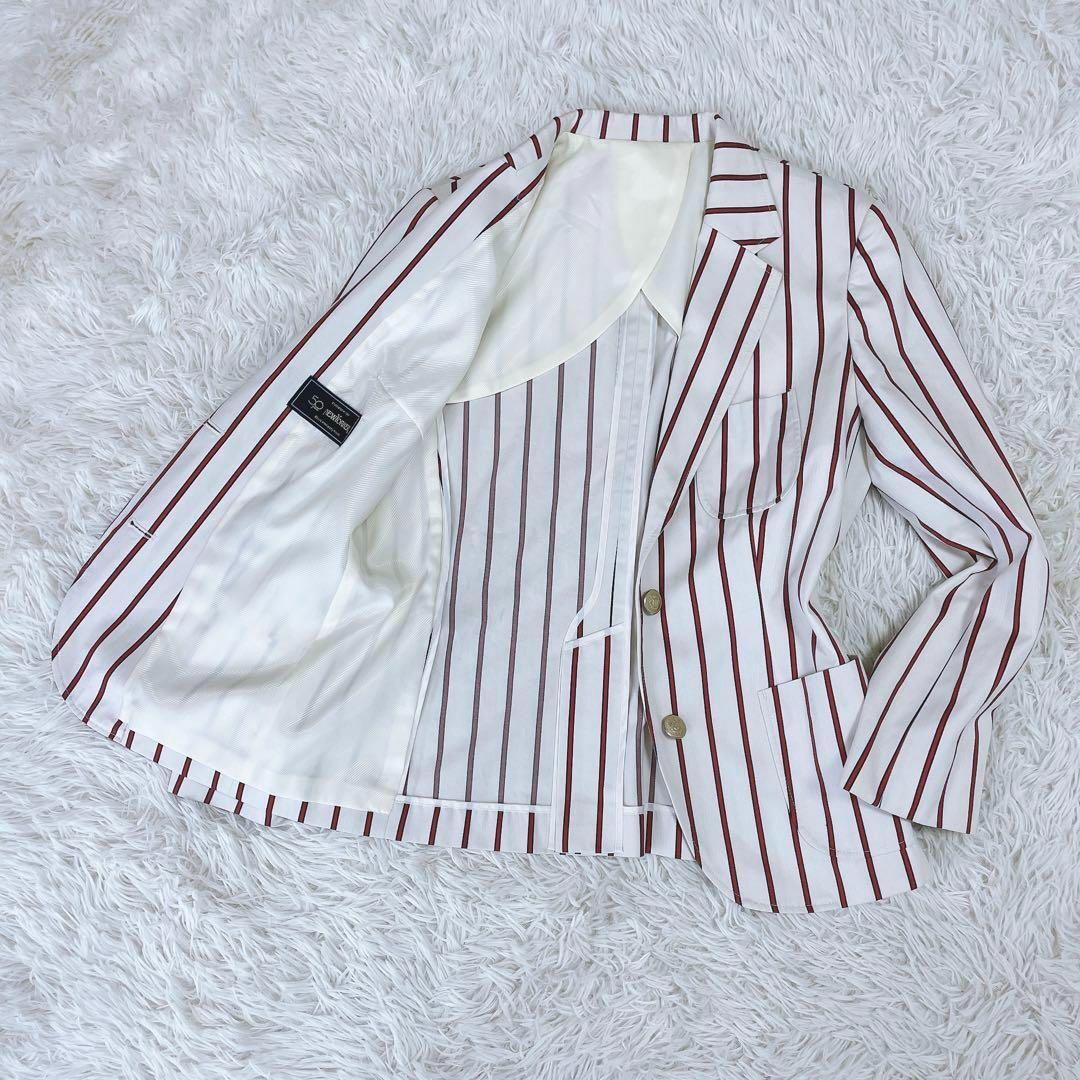 NEWYORKER - 美品✨NEW YORKER ストライプ柄 サマージャケット NEWYORKER - 美品✨NEW YORKER ストライプ柄 サマージャケット