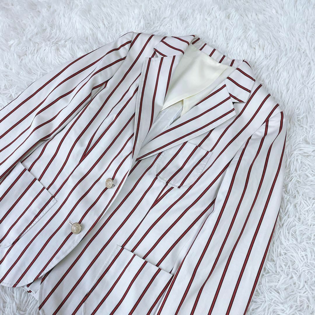 NEWYORKER - 美品✨NEW YORKER ストライプ柄 サマージャケット NEWYORKER - 美品✨NEW YORKER ストライプ柄 サマージャケット