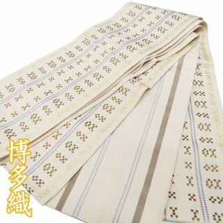 半幅帯 中古 リサイクル 正絹 カジュアル 未仕立て 全通 博多織 半幅帯 中古 リサイクル 正絹 カジュアル 未仕立て 全通 博多織