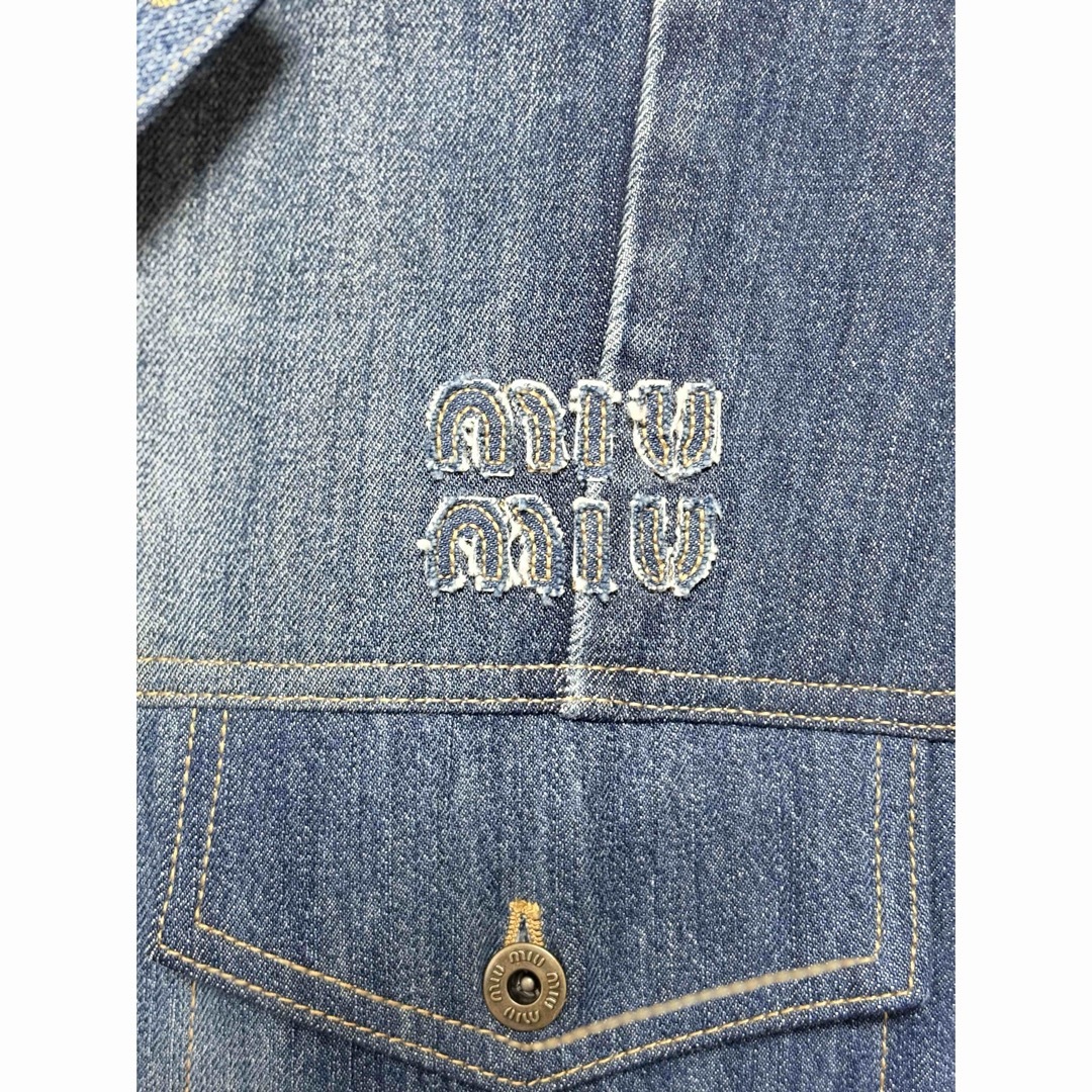 MIU MIU - MIU MIU アップサイクルデニムジャケット 38 ミュウ MIU MIU - MIU MIU アップサイクルデニムジャケット 38 ミュウ