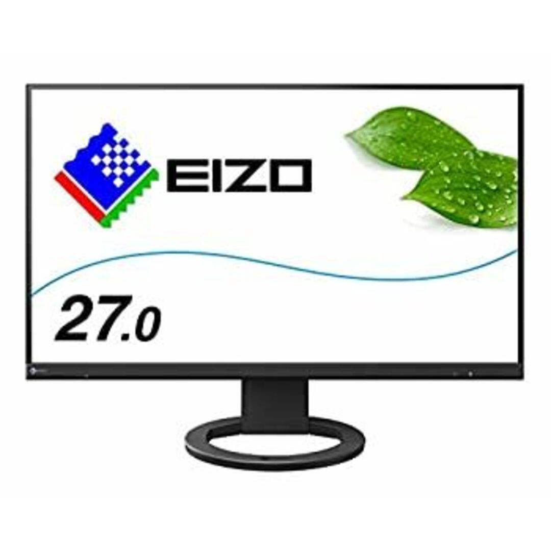 EIZO 27.0型フレームレスモニターFlexScan EV2760-BK(2560×1440/アンチグレアIPS/疲れ目軽減/ブラック/5 スマホ/家電/カメラのPC/タブレット(その他)の商品写真