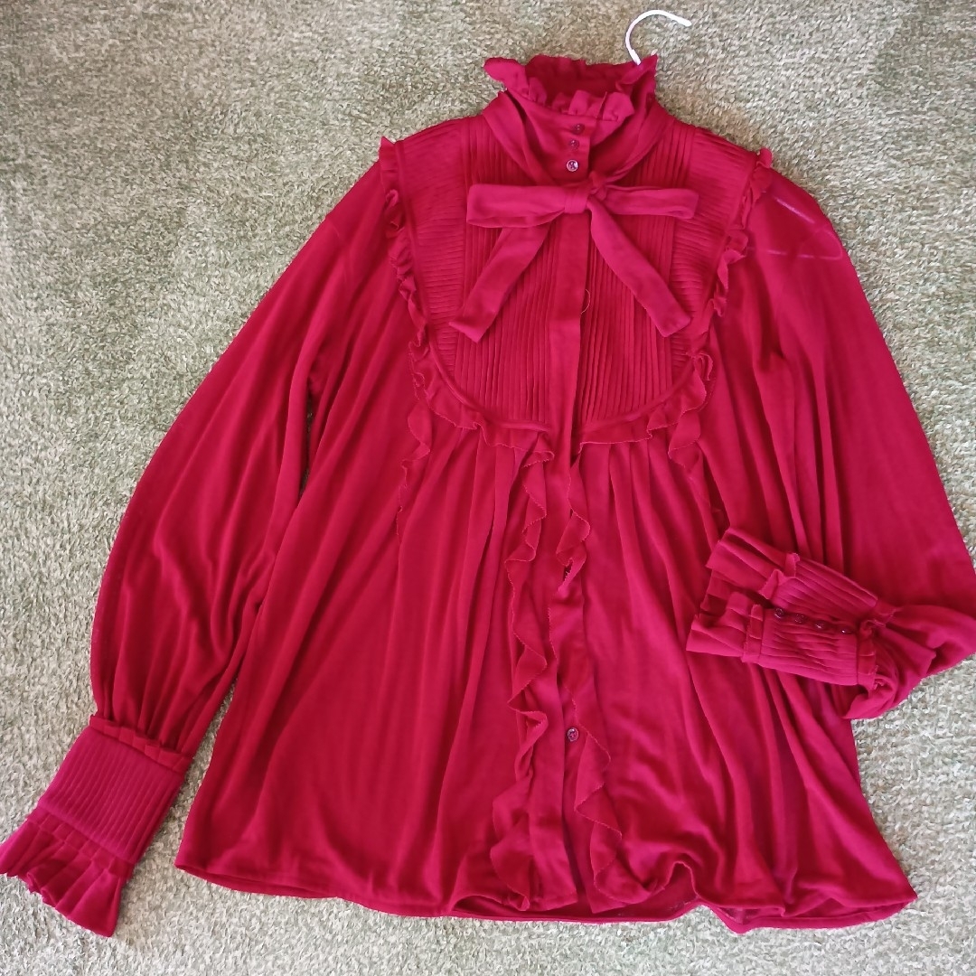 Ralph Lauren - 美品 ラルフローレン ボウタイリボン プリーツ Ralph Lauren - 美品 ラルフローレン ボウタイリボン プリーツ