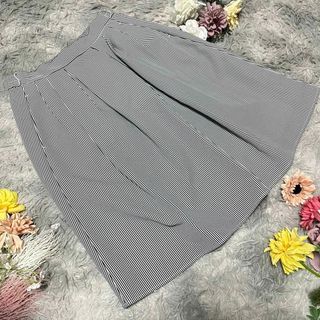 ロペピクニック(Rope' Picnic)の【ROPE PICNIC】ストライプフレアスカート　ゴムウエスト　(36)(ひざ丈スカート)