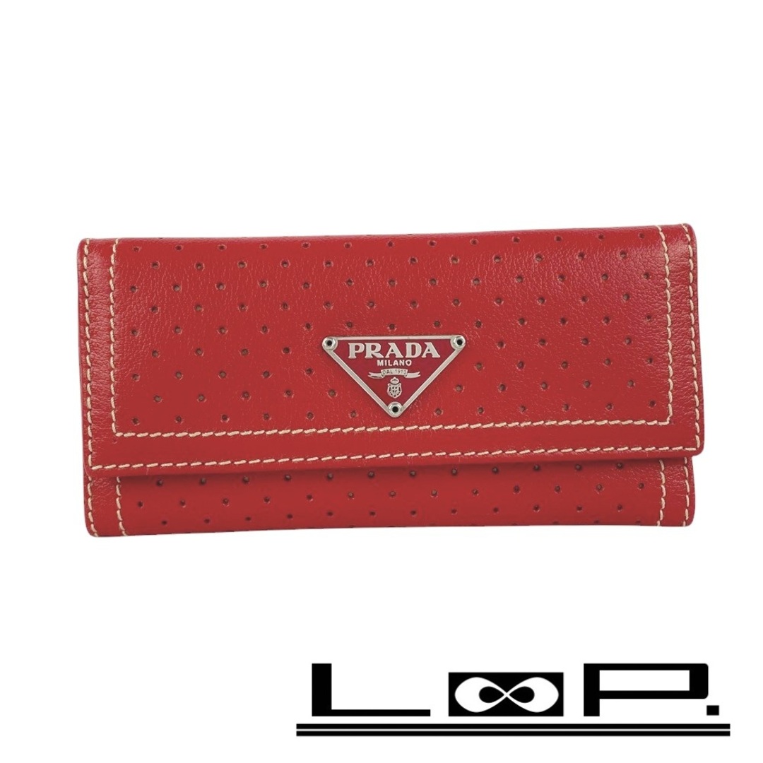 PRADA - □新同□ プラダ キーケース 鍵 6連 パンチング レザー PRADA - □新同□ プラダ キーケース 鍵 6連 パンチング レザー