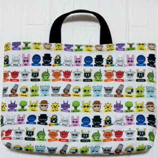 familiar - 【ハンドメイド】くまワッペン付レッスンバッグ 紺 familiar - 【ハンドメイド】くまワッペン付レッスンバッグ 紺