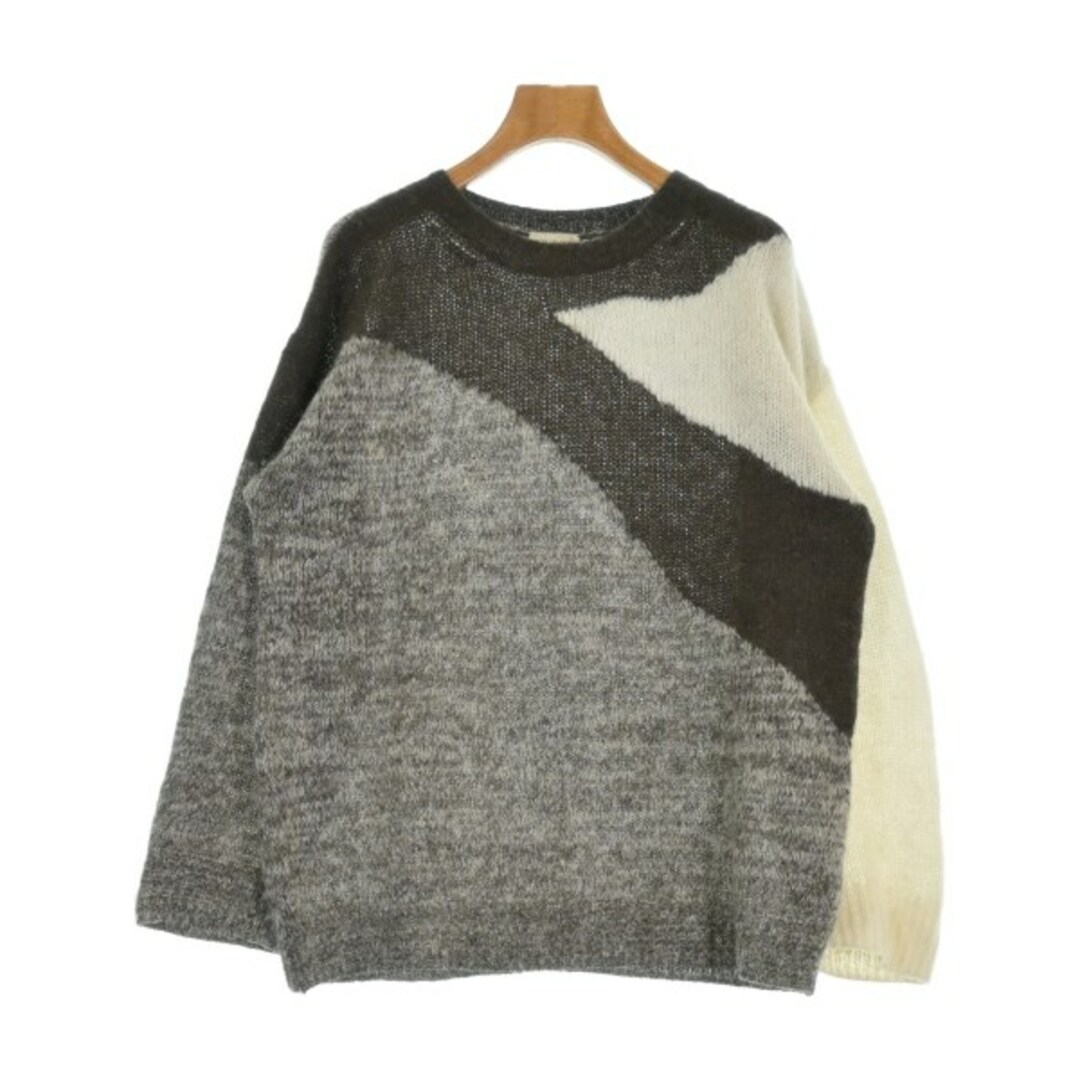 DRIES VAN NOTEN - DRIES VAN NOTEN ニット・セーター S 茶系x白 DRIES VAN NOTEN - DRIES VAN NOTEN ニット・セーター S 茶系x白