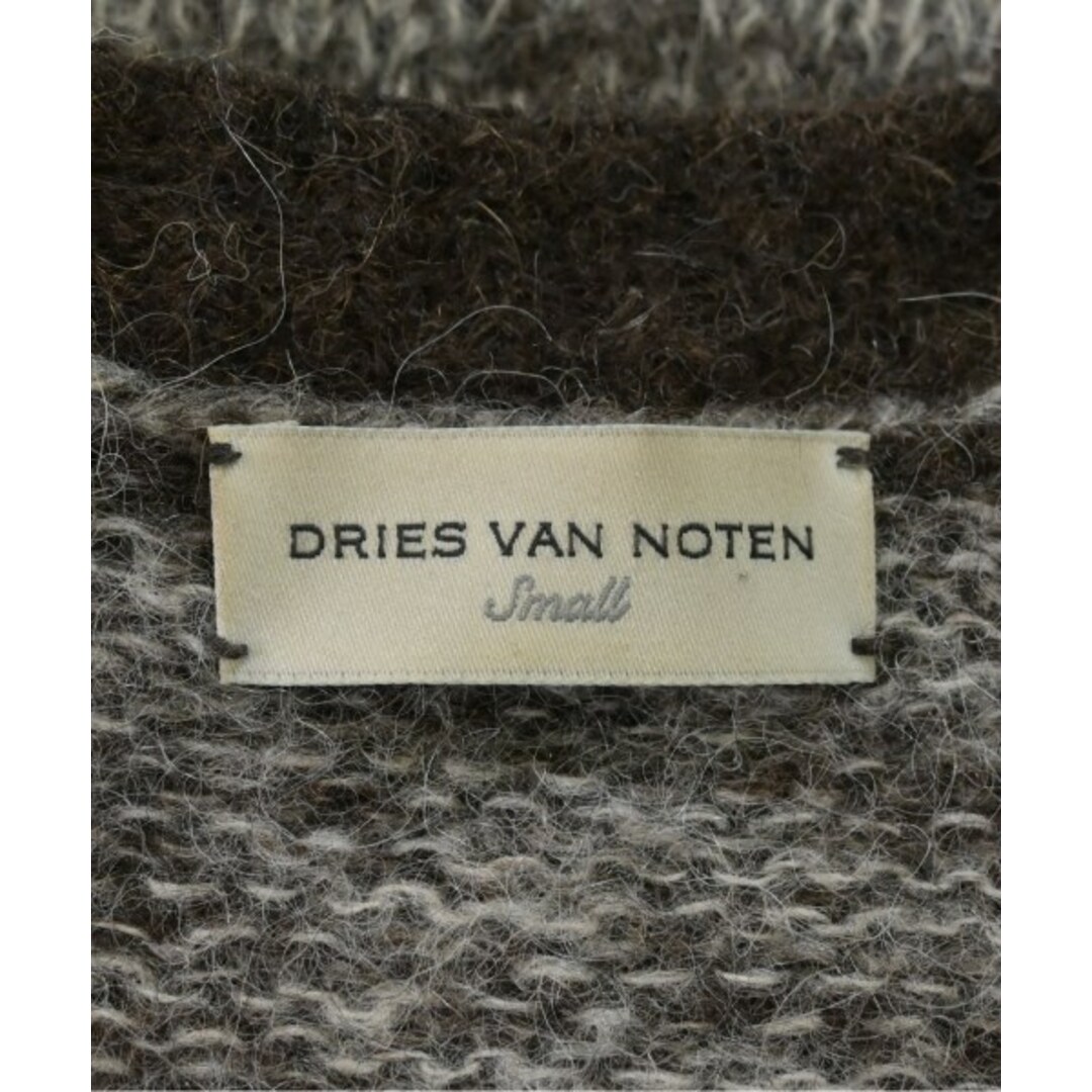DRIES VAN NOTEN - DRIES VAN NOTEN ニット・セーター S 茶系x白 DRIES VAN NOTEN - DRIES VAN NOTEN ニット・セーター S 茶系x白