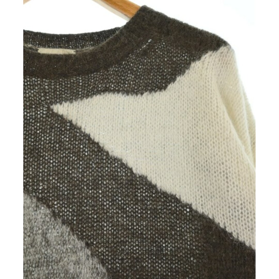 DRIES VAN NOTEN - DRIES VAN NOTEN ニット・セーター S 茶系x白 DRIES VAN NOTEN - DRIES VAN NOTEN ニット・セーター S 茶系x白