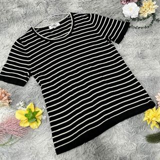 ソニアリキエル(SONIA RYKIEL)の【SONIA by SONIA RYKIEL】ボーダーカットソー　Tシャツ　38(Tシャツ(半袖/袖なし))