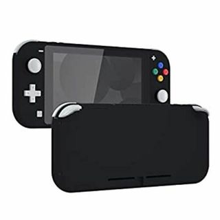eXtremeRate ソフトタッチ ブラック DIY 交換用シェル 任天堂スイッチライト用 NSLハンドヘルドコントローラーハウジング スクリーンプロテクタ(その他)
