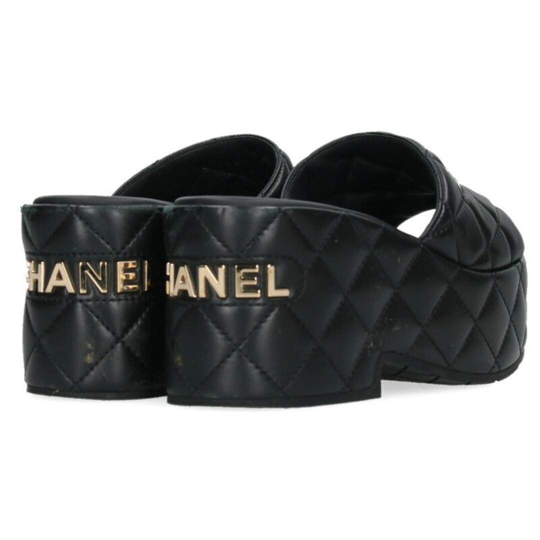 CHANEL - シャネル G39678 ココマークマトラッセレザー厚底 CHANEL - シャネル G39678 ココマークマトラッセレザー厚底