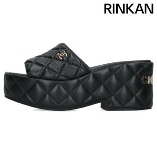 CHANEL - シャネル G39678 ココマークマトラッセレザー厚底 CHANEL - シャネル G39678 ココマークマトラッセレザー厚底