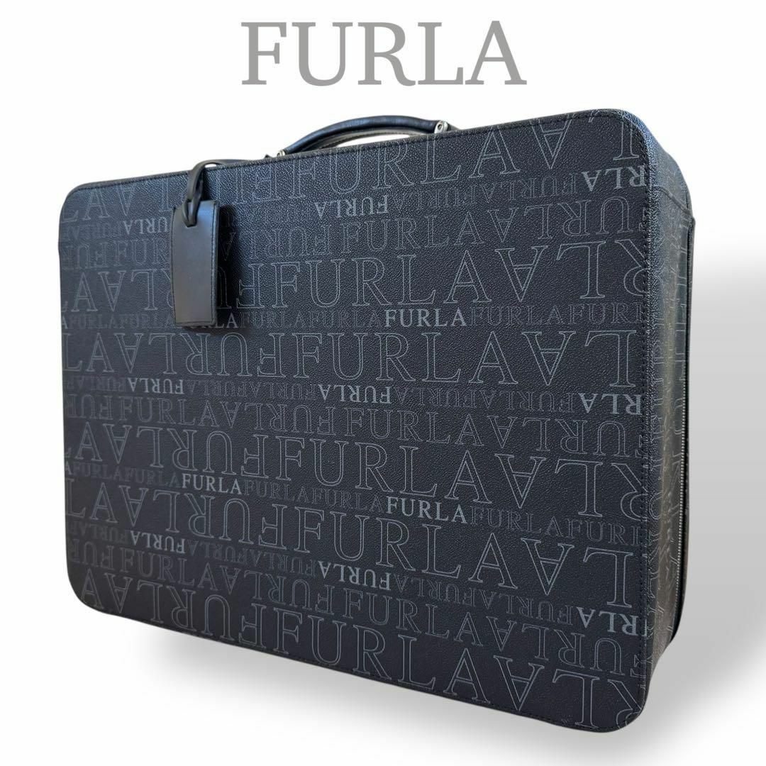 FURLA - AF1【希少・美品】 FURLA フルラ 総柄 アタッシュ FURLA - AF1【希少・美品】 FURLA フルラ 総柄 アタッシュ