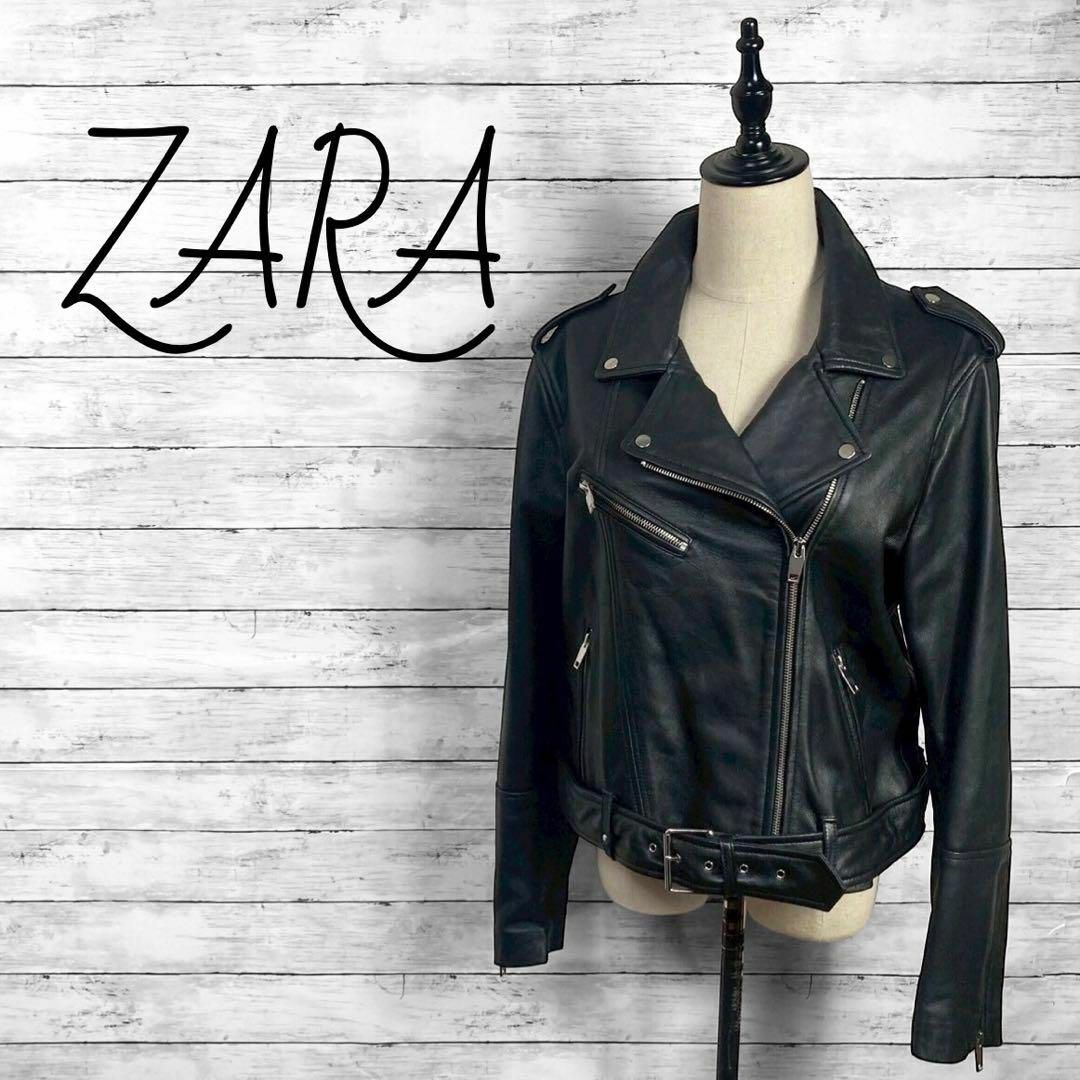ZARA - ザラ ラムレザー 羊革 ダブルライダースジャケット ZARA - ザラ ラムレザー 羊革 ダブルライダースジャケット