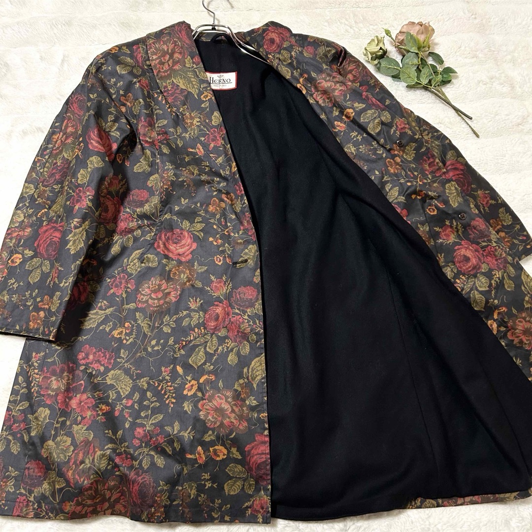 HERNO - イタリア製✨HERNO ヘルノ 花柄 コート 総柄 レディース HERNO - イタリア製✨HERNO ヘルノ 花柄 コート 総柄 レディース