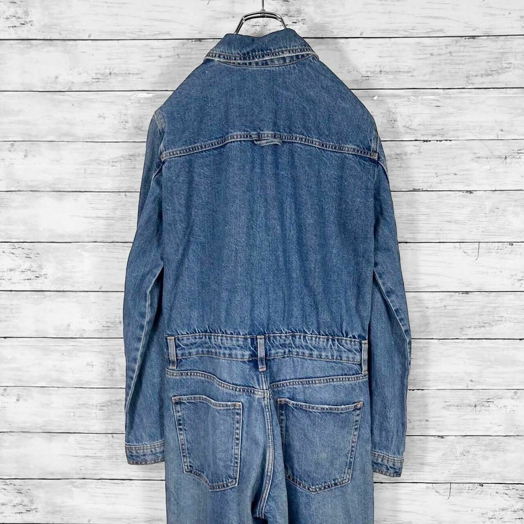 ZARA - ザラ デニムオールインワン ジャンプスーツ つなぎ M ZARA - ザラ デニムオールインワン ジャンプスーツ つなぎ M